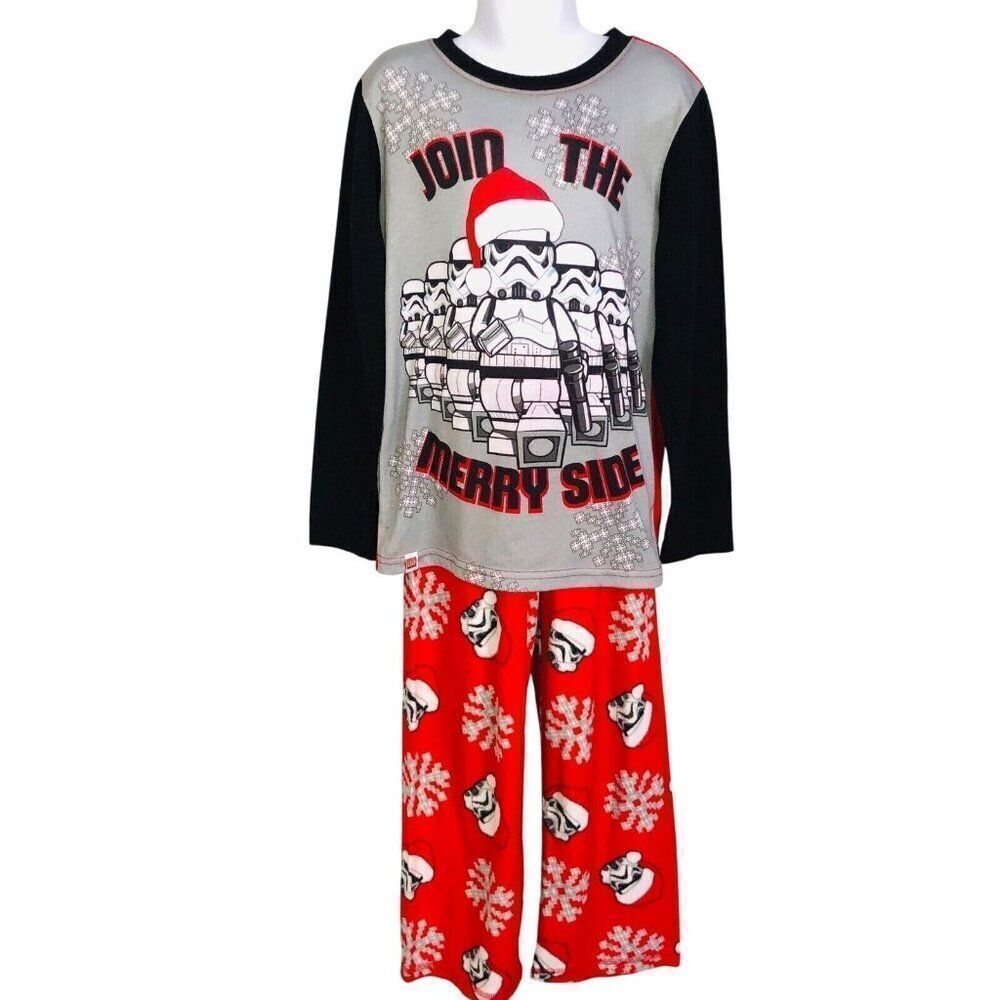Lego Star Wars Boys Pjs S Red Gray 2 Pce Long Sleeve Join the Merry Side Pajamas